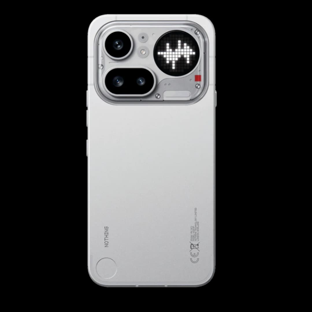 Nothing 4a Pro silver color smartphone official design view