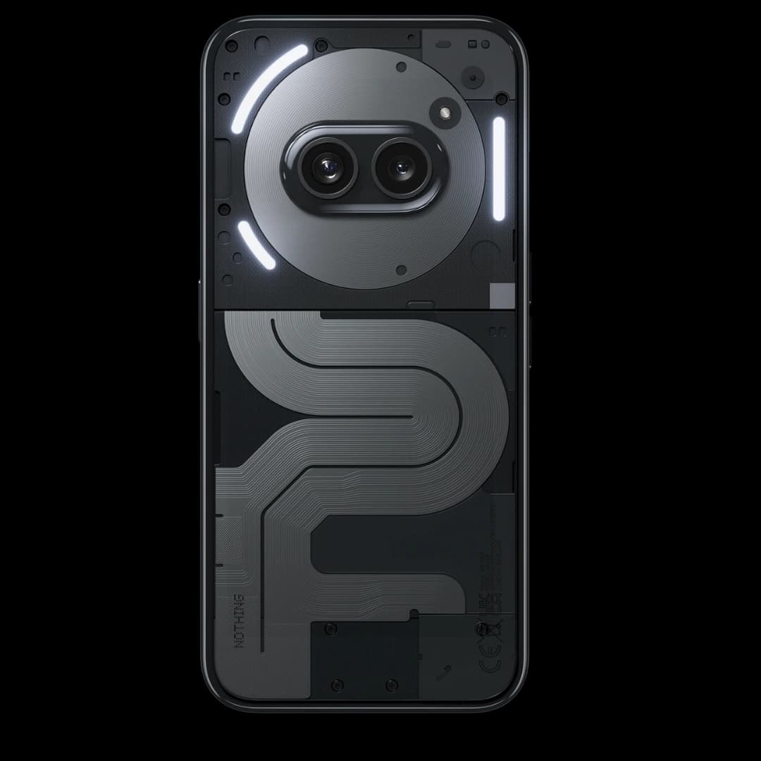 Phone 2a Plus black color smartphone rear design with dual 50 MP camera