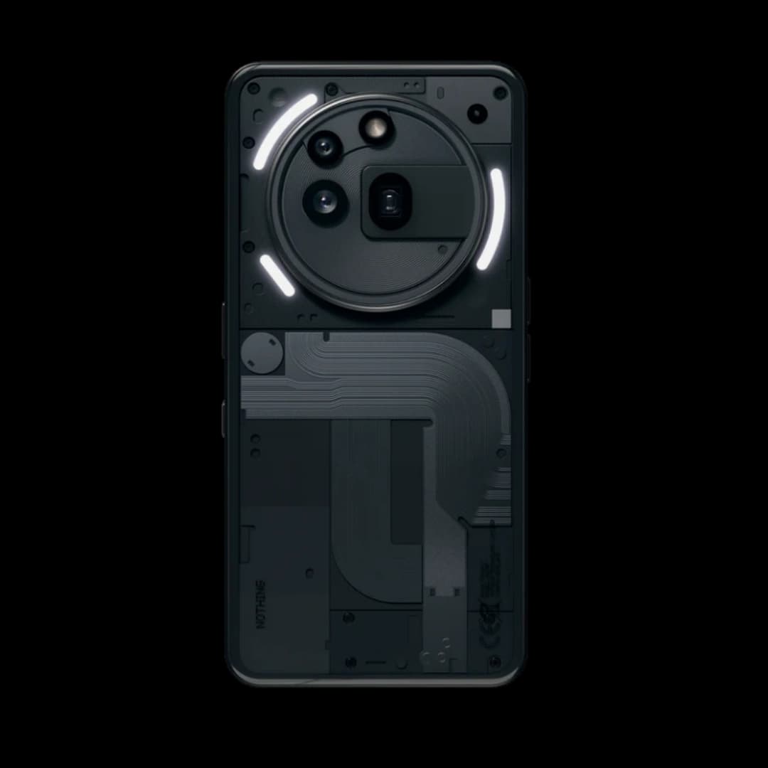 Phone 3a Pro black color smartphone rear design with pro camera system